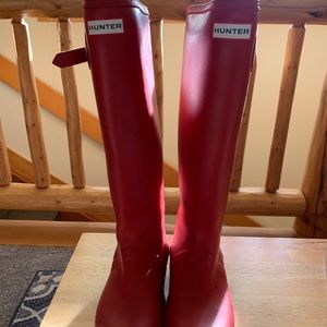Red Rubber Hunter Boots